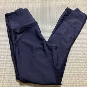 Amari Active Black Leggings size small Mesh cutouts Lace